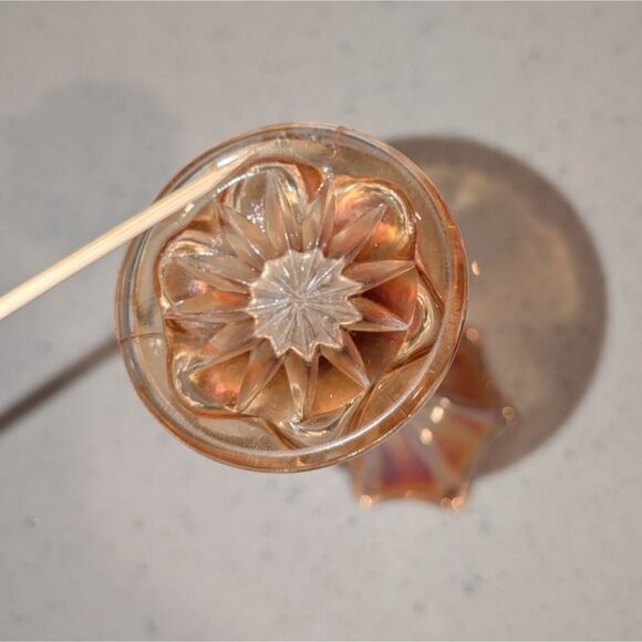 Carnival Glass Vase Circa 1907-1930  Imperial Glass Co. Marigold Iridescent - Picture 4 of 10